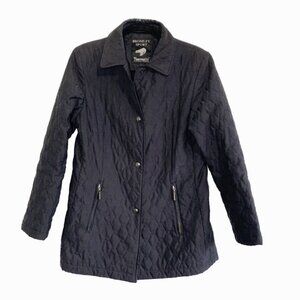 Bromley Sport Women’s Medium Black Quilted Jacket Zip Pockets Thermolite Winter